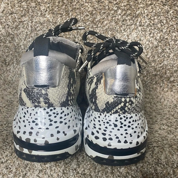 STEVE MADDEN Cliff Snakeskin Platform Sneaker Size 10 - Picture 6 of 8